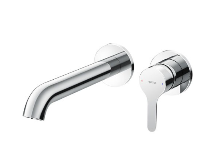 Vòi chậu gật gù nóng lạnh gắn tường LB (2 lỗ) , Kích thước vòi (từ tâm xả nước đến tường): 225.5mm